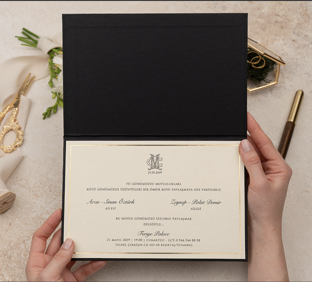 Invitation Castle - Noir et Or – Image 2