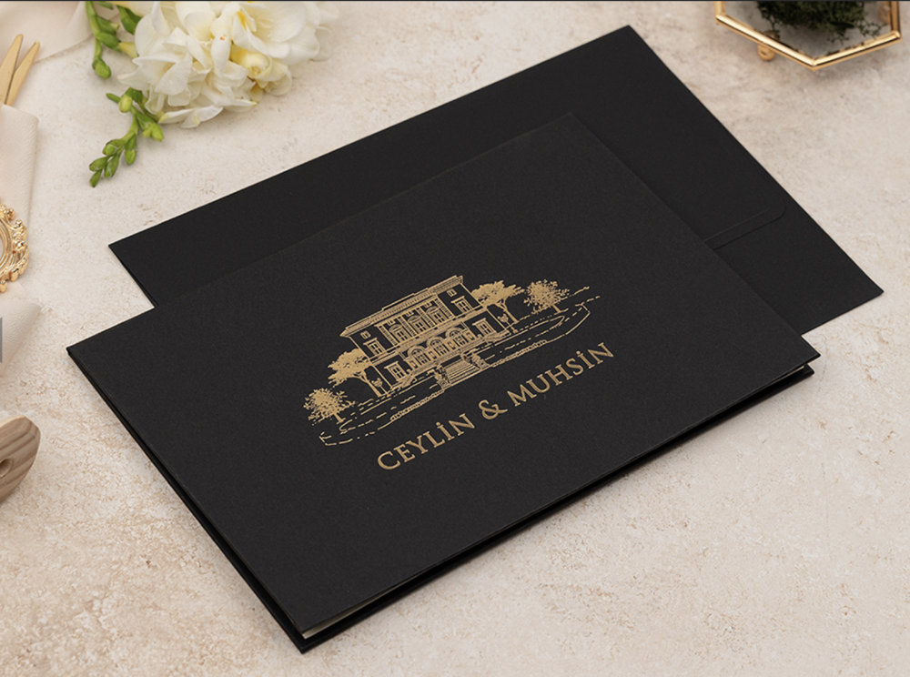 Invitation Castle - Noir et Or – Image 4