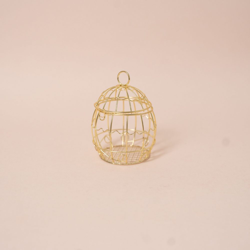 Cage dorée en métal ( x10)