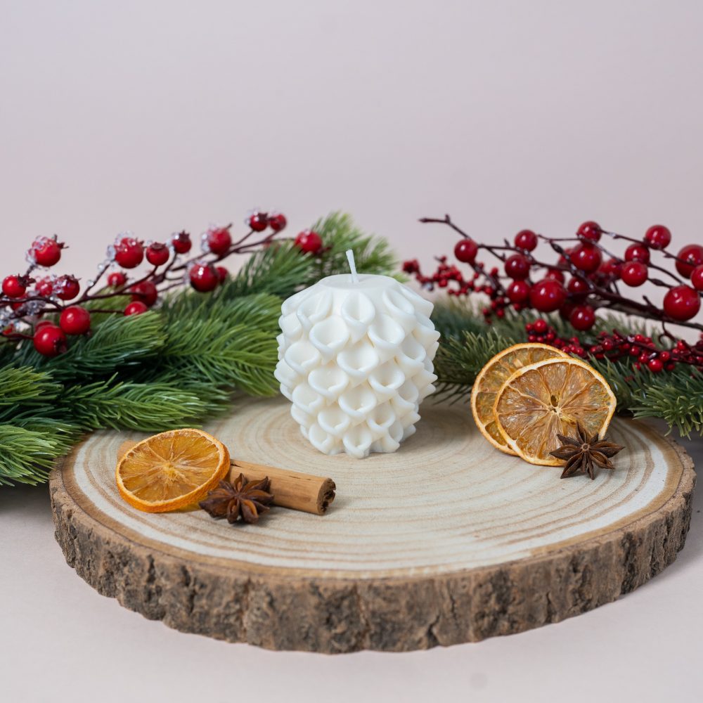 Bougie "Grappe" - collection noël
