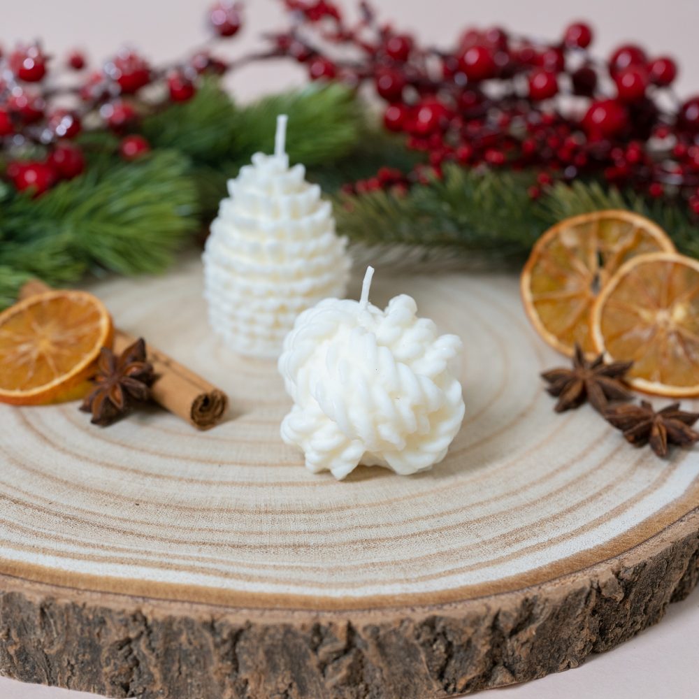 Bougie Pelote de laine - Collection Noël – Image 3