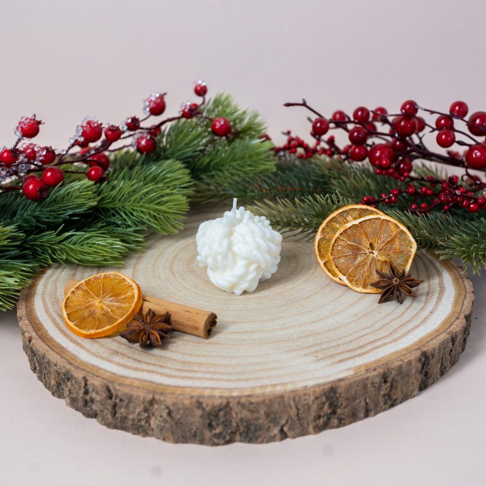 Bougie Pelote de laine - Collection Noël – Image 2