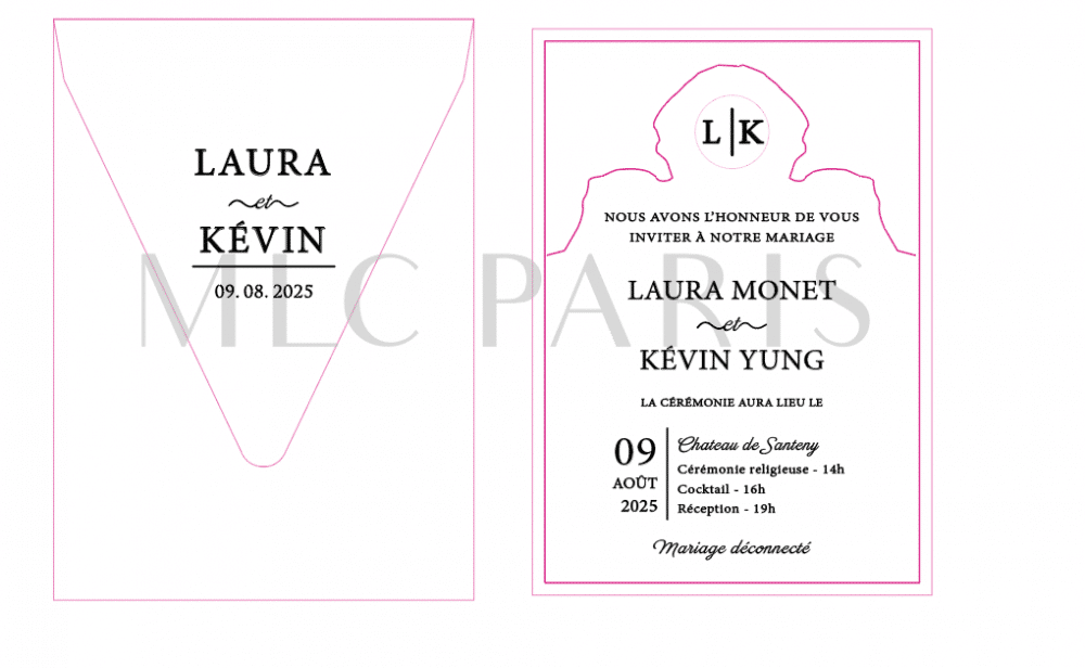 Faire part LOUISE- Blanc et transparent – Image 3