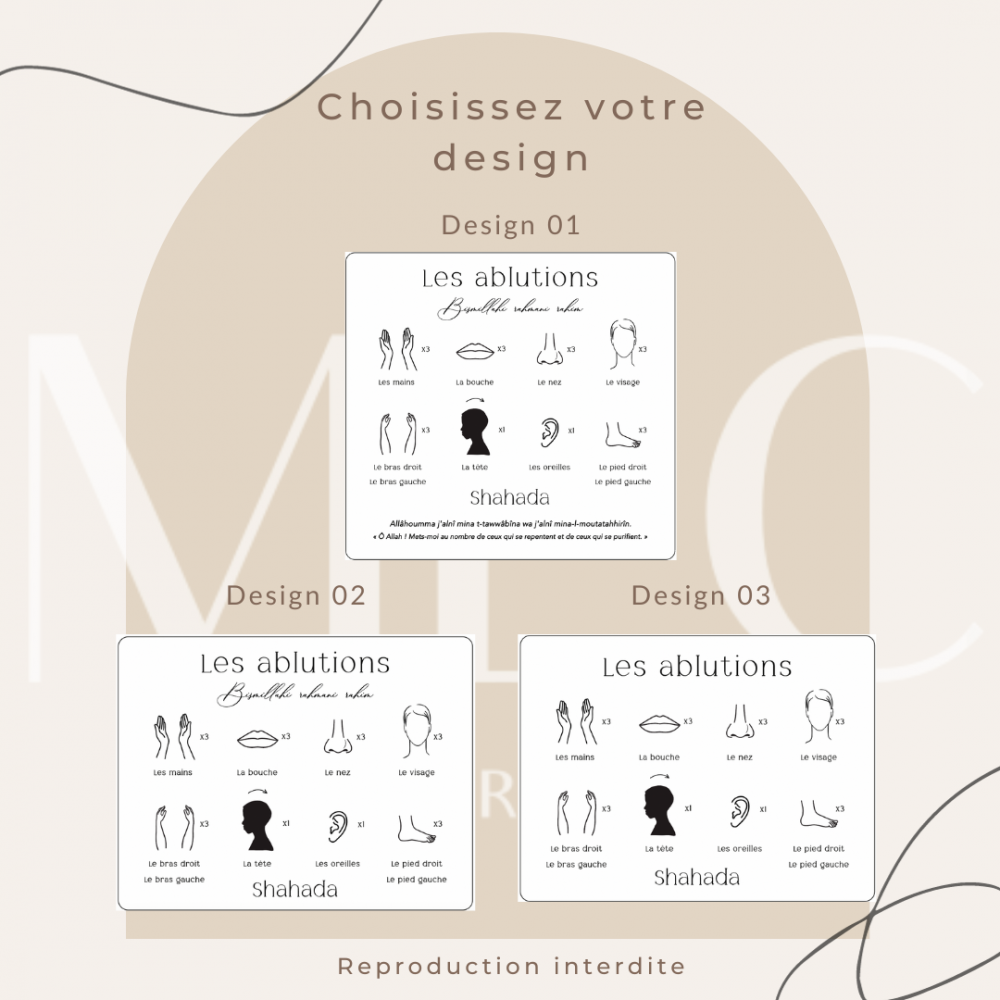 Pancarte ablution en plexiglas miroir – Image 3