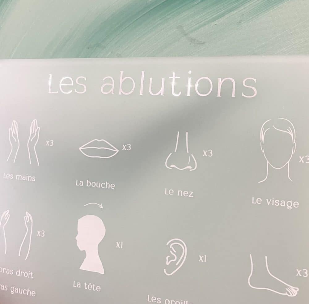 Pancarte ablutions plexiglas givré – Image 4