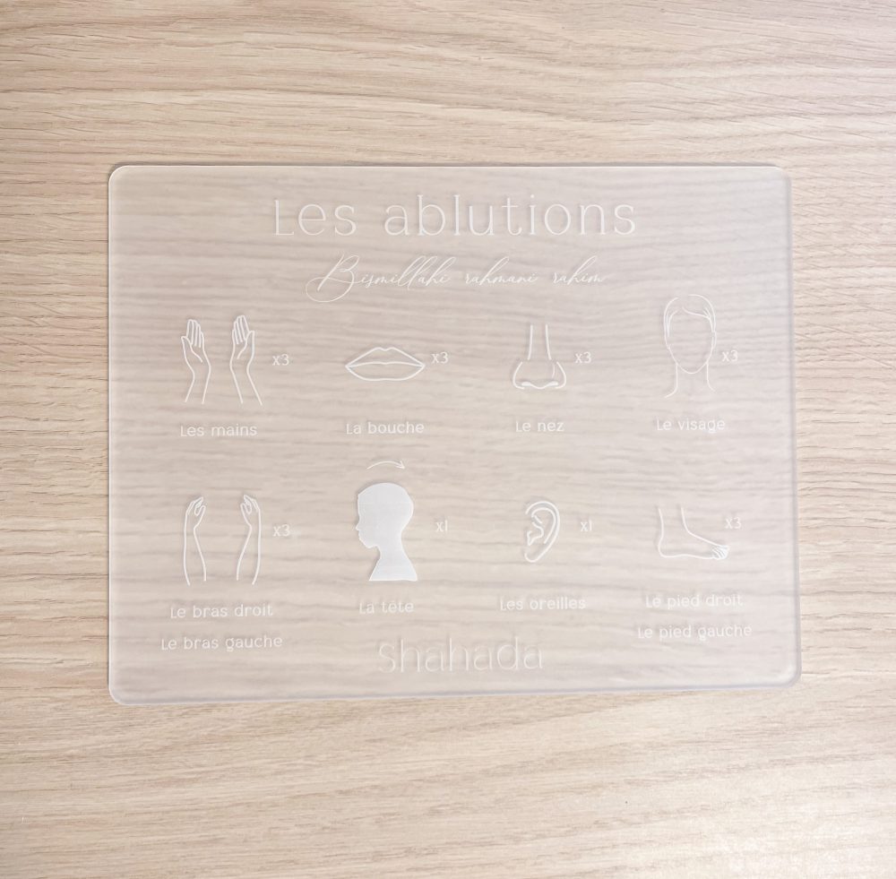 Pancarte ablutions plexiglas givré – Image 3