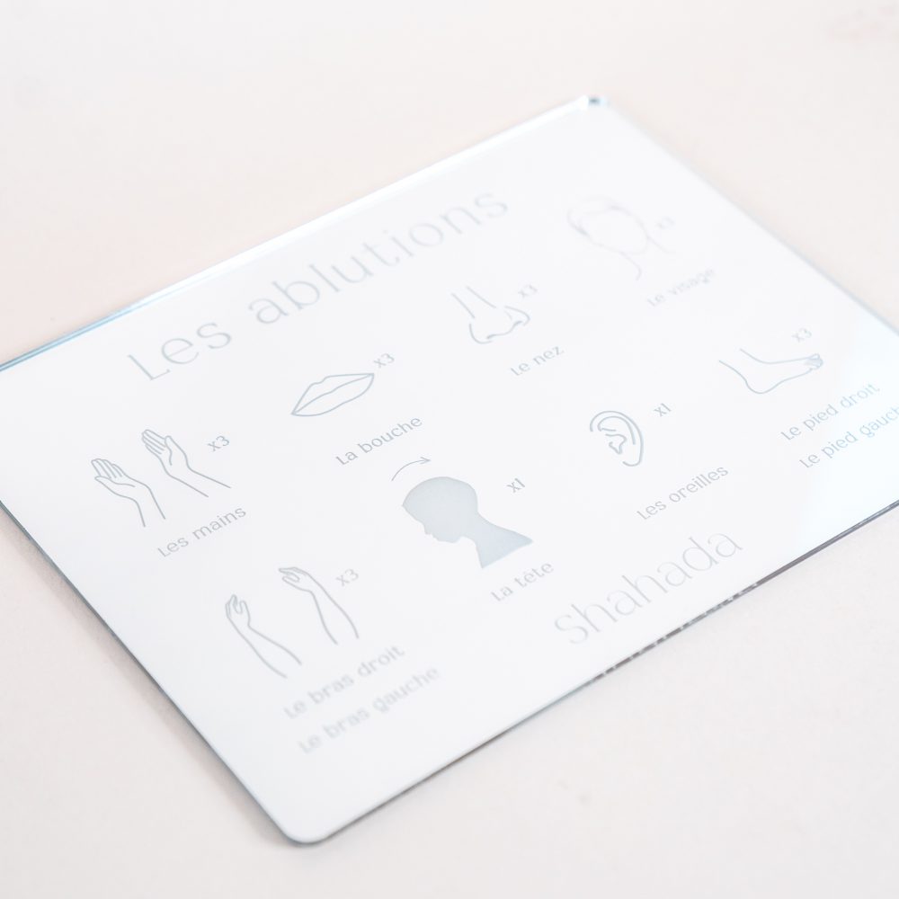 Pancarte ablution en plexiglas miroir – Image 2