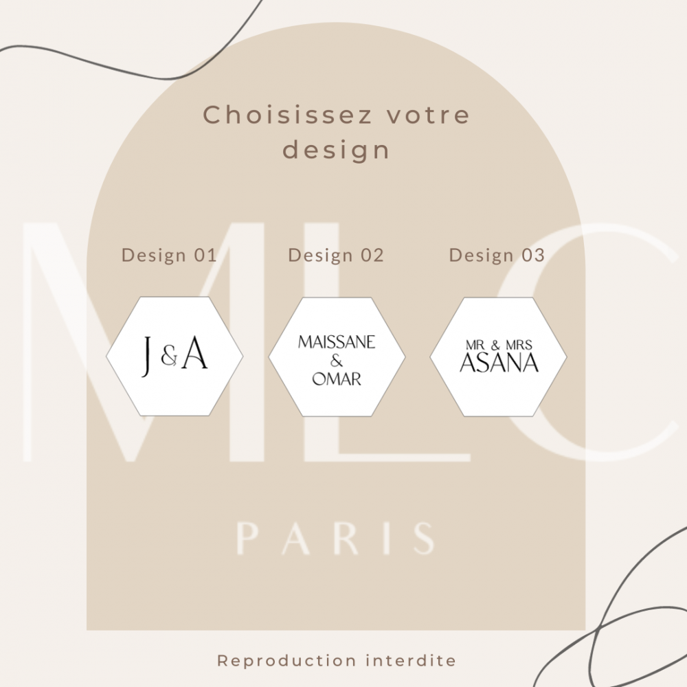 Écrin alliances personnalisé hexagonal – Image 2