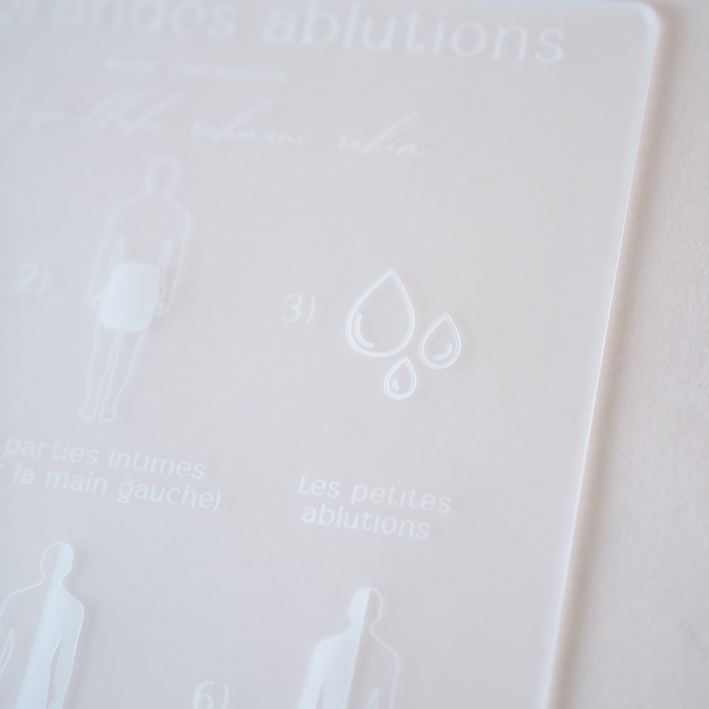 Pancarte Grande Ablution Plexi Givré – Image 2