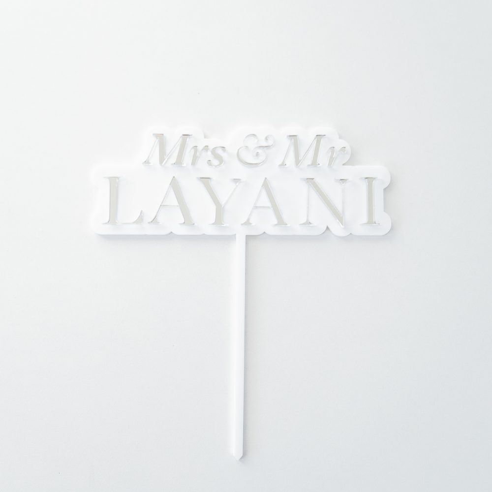 Cake topper mariage en plexiglass – Image 3