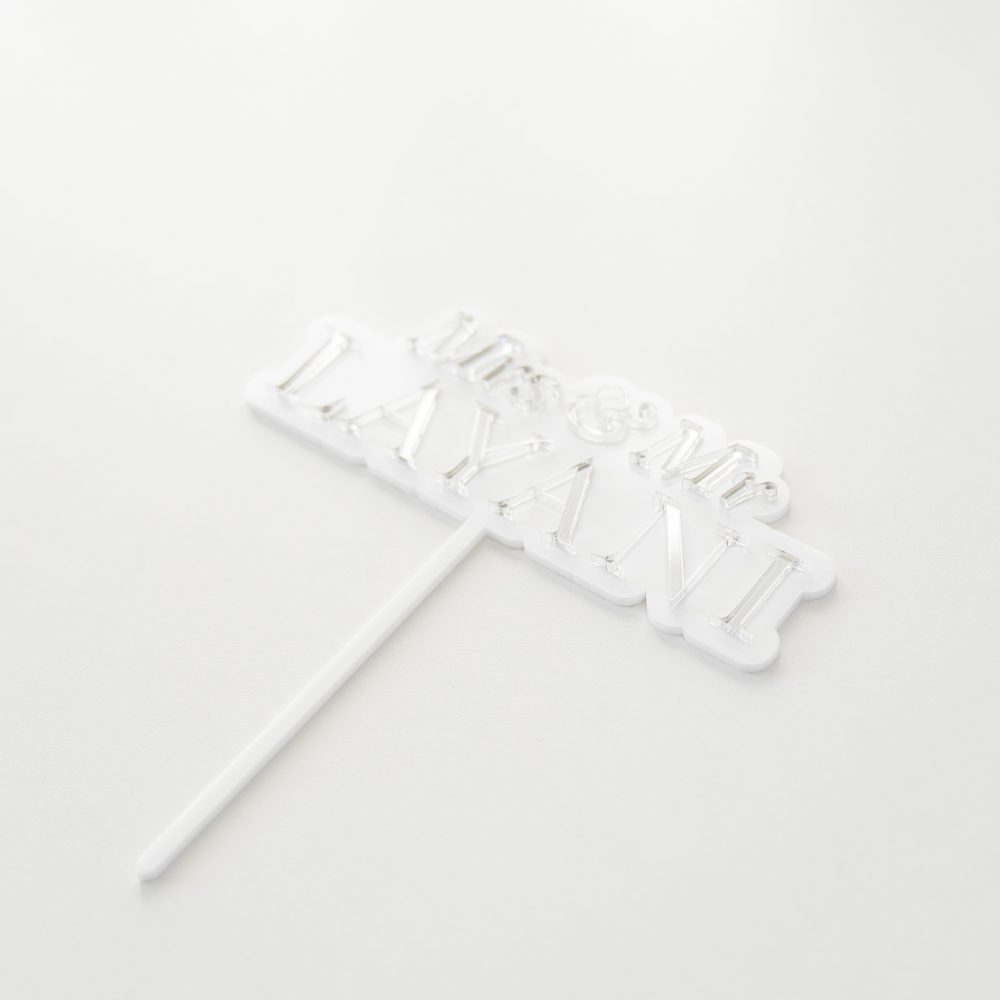 Cake topper mariage en plexiglass – Image 2