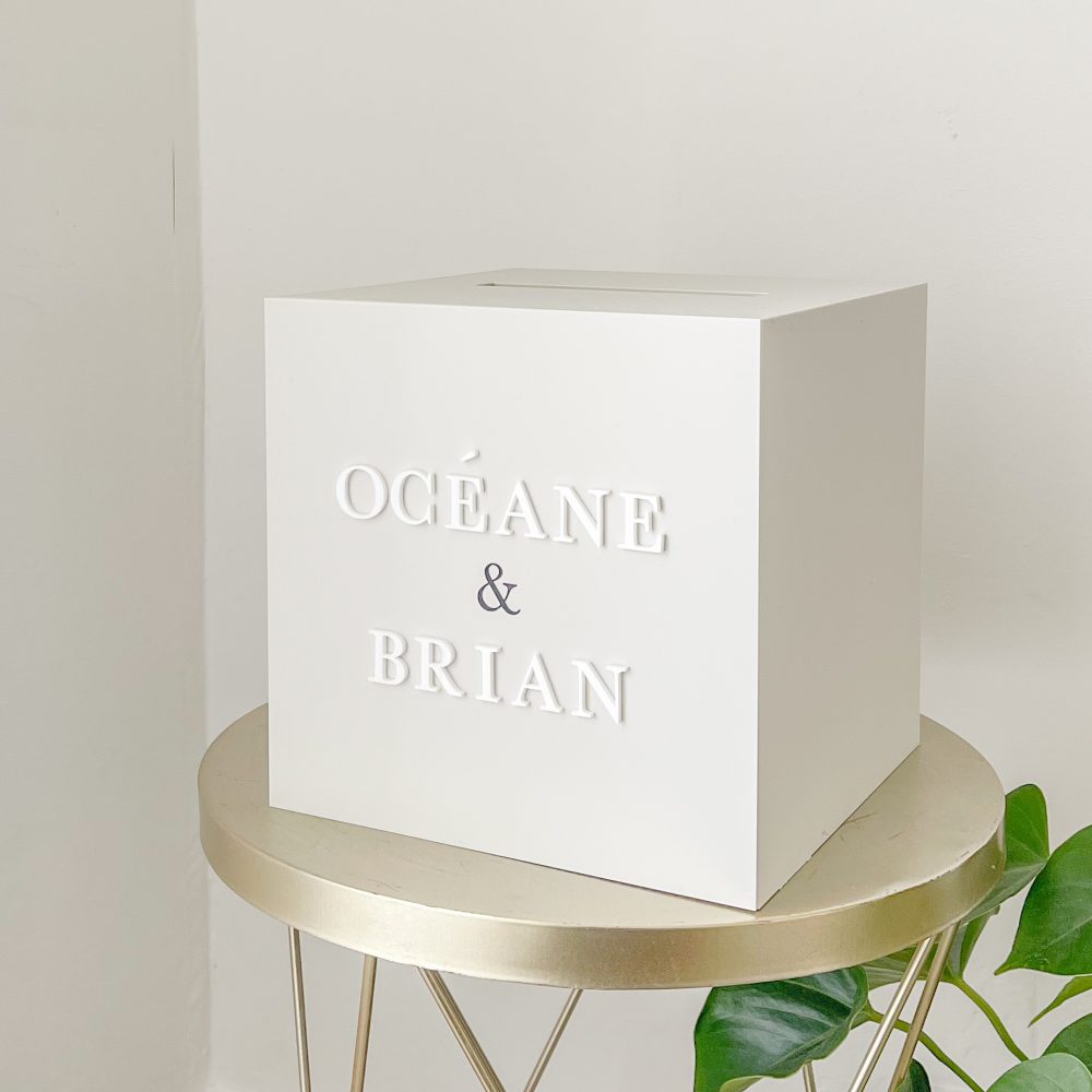 Urne en plexiglass avec prénoms 3D - Mat colors – Image 5