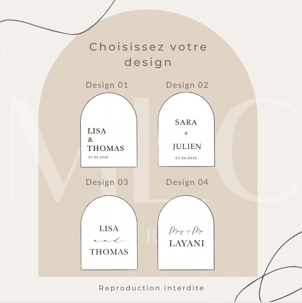 Urne en plexiglas Arche Prénoms 3D – Image 2