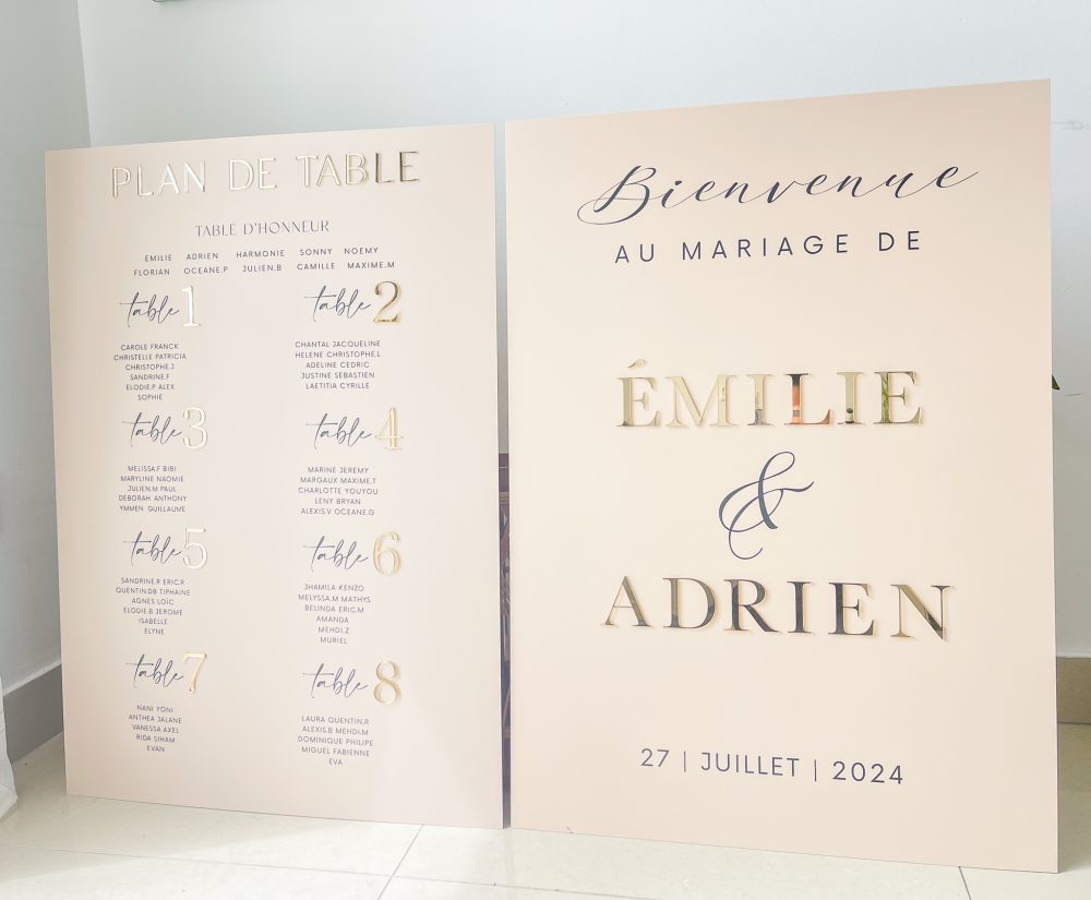 Pack Plan de table et Panneau de bienvenue
