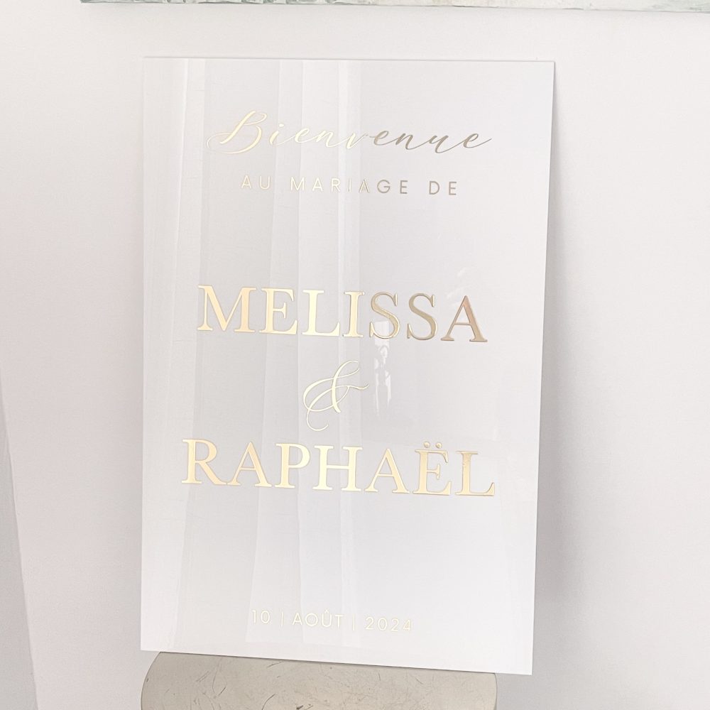 Panneau de bienvenue en plexiglas  - 60x40 cm – Image 2