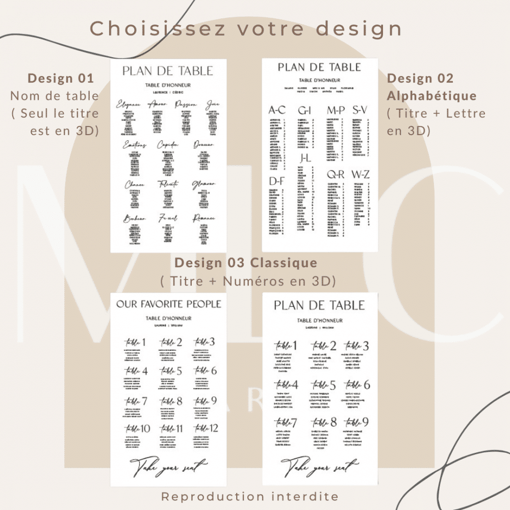 Plan de table  en plexiglas grand format (100 x 60 cm) – Image 2