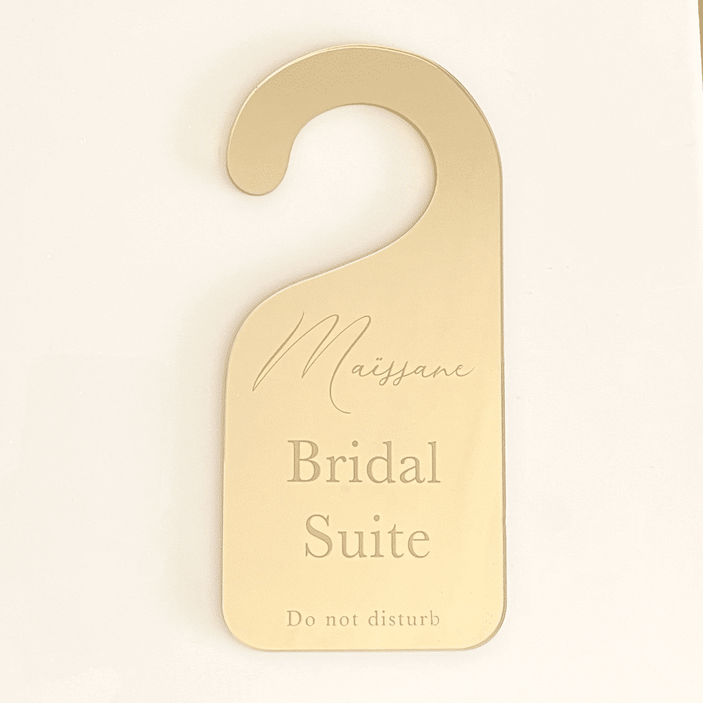 Accroche porte mariage personnalisé "Do not disturb"