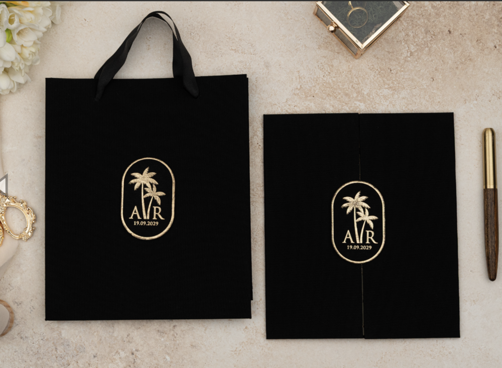 Invitation Palm - Noir et Or
