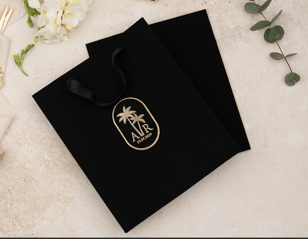 Invitation Palm - Noir et Or – Image 6
