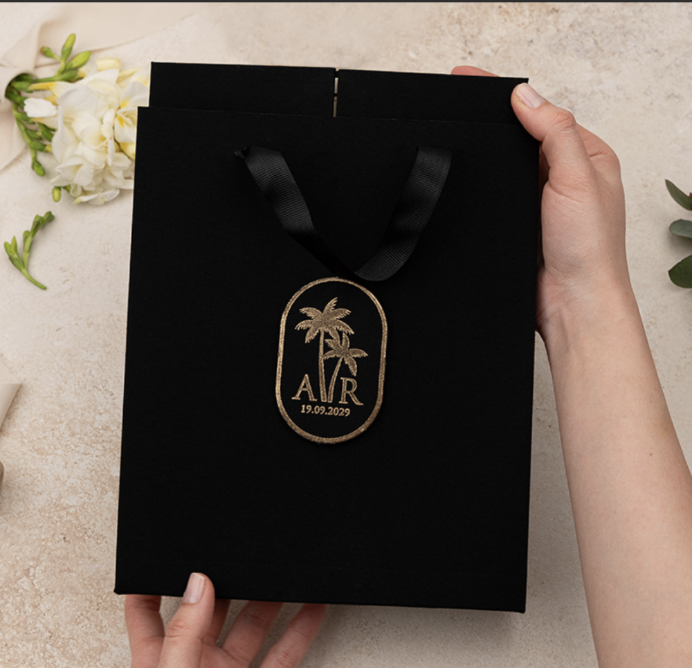 Invitation Palm - Noir et Or – Image 5