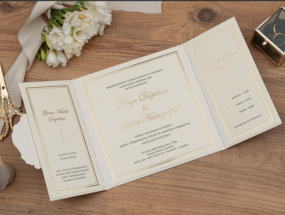 Invitation Duchesse - Crème et Or – Image 2