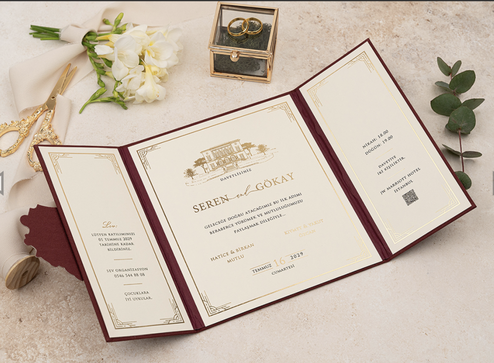 Invitation Gloire - Rouge et or – Image 3