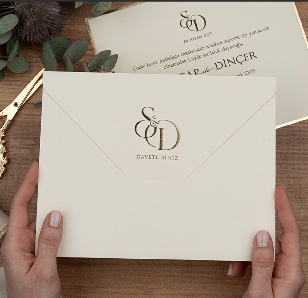 Invitation MIRA- Blanc et or – Image 3