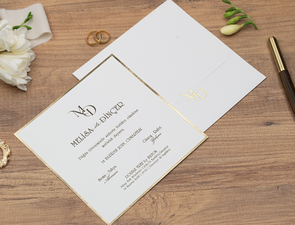 Invitation Thalie - Blanc et or – Image 5