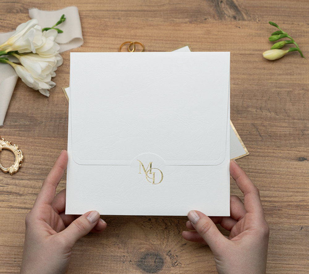 Invitation Thalie - Blanc et or – Image 3