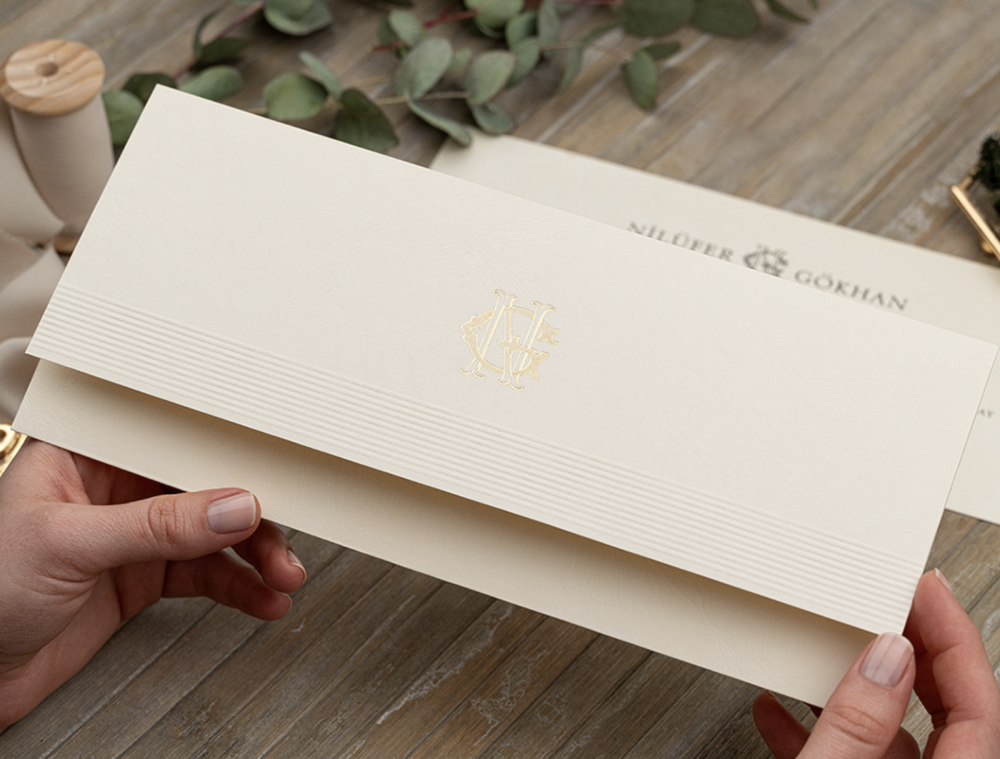 Invitation Neptune - Ivoire et or – Image 3
