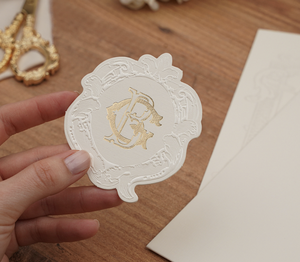 Invitation Aurore - Blanc et or – Image 3
