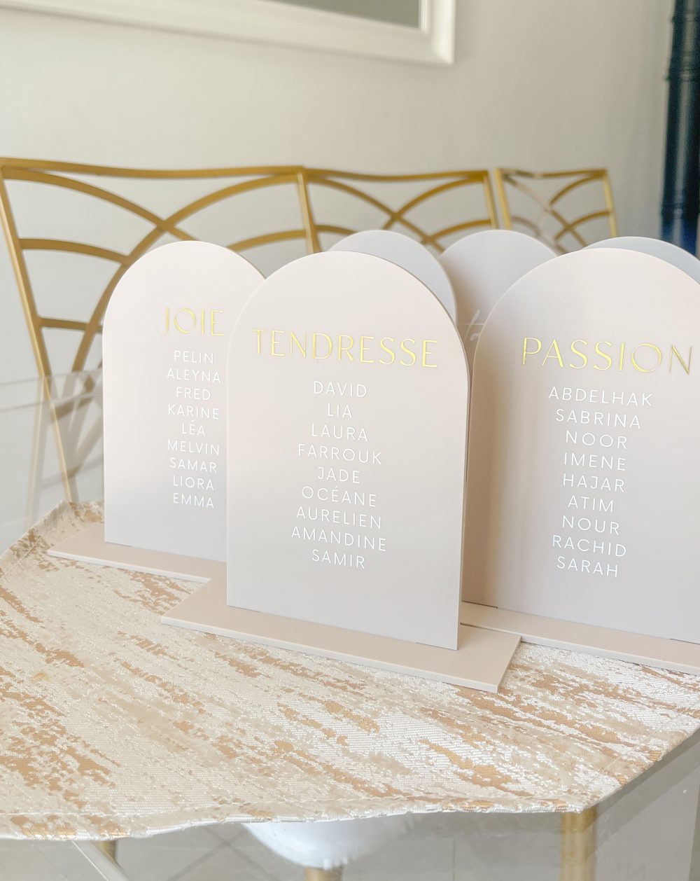 Pancarte Plan de table Arche en plexiglass – Image 2
