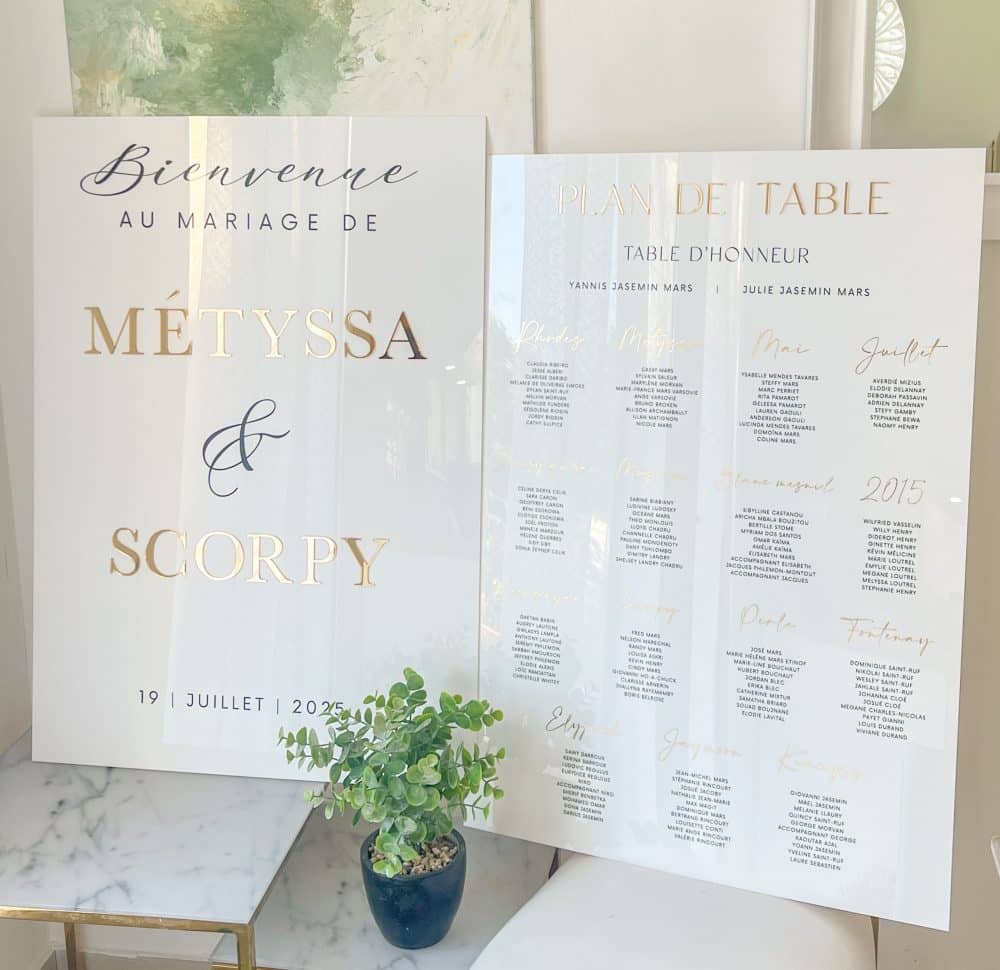 Pack Plan de table et Panneau de bienvenue – Image 3