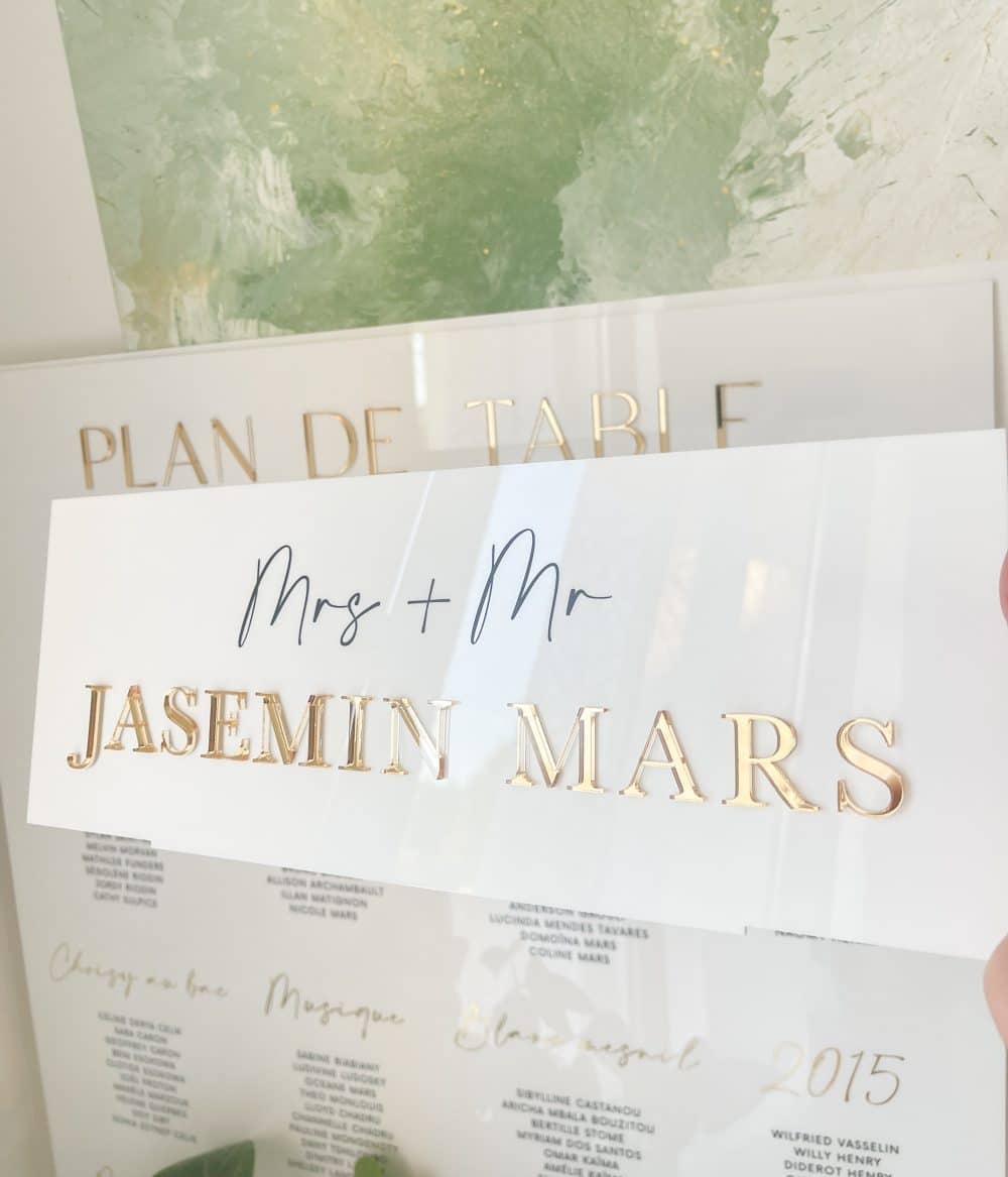 marque table mariés