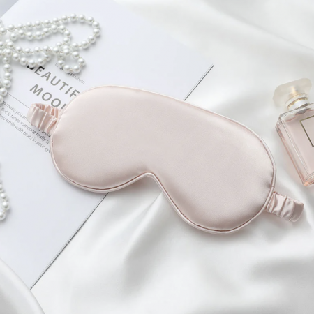 Masque yeux champagne rose