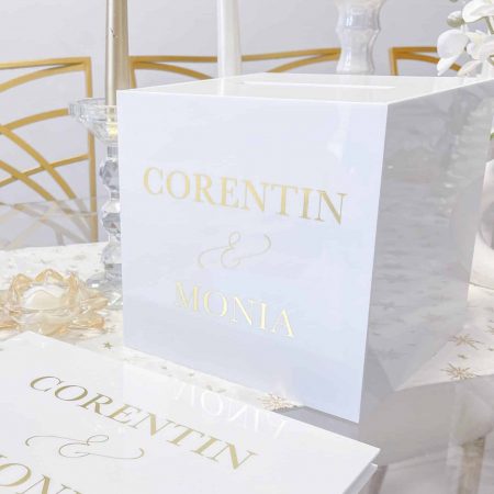 urne plexiglas blanc