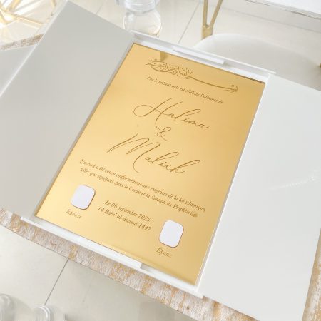 Certificat de mariage en plexiglass