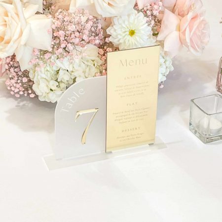 menus en plexiglas